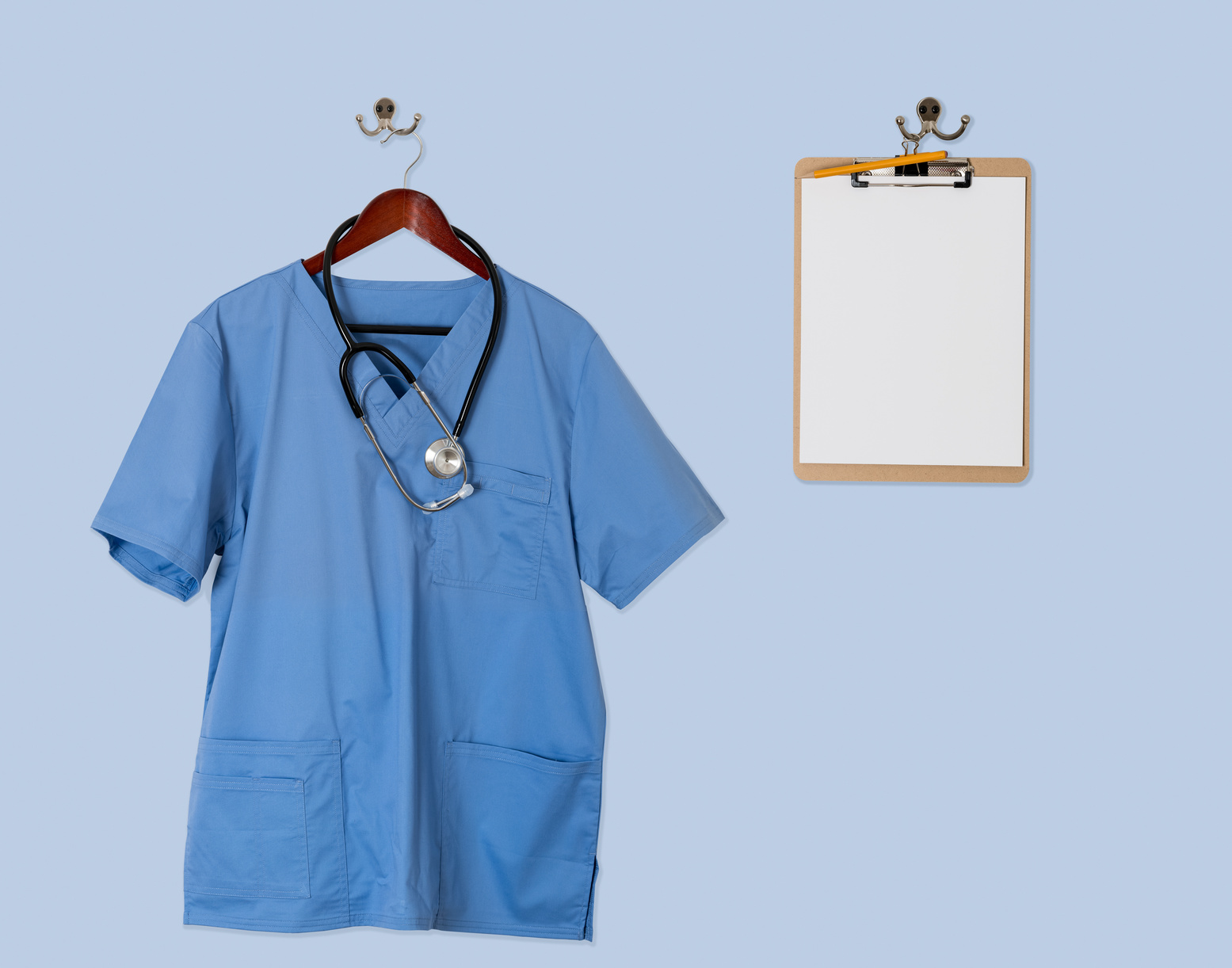 Blue Scrubs on Hanger