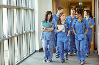 Blue scrubs