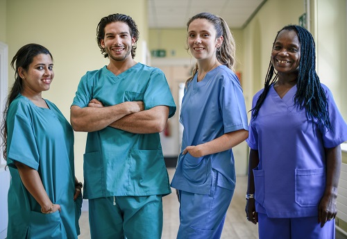 Medical Team Wearing Scrubs