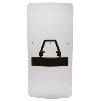 Peacekeeper I Clear Riot Shield w/ Ambidextrous Triangle Handle, 20" x 36"-Monadnock