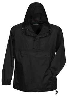 Navigator-Unlined Nylon 1/2 Zip Anorak Hooded Jacket-Tri-Mountain