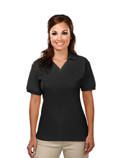 Stature-Womens Cotton Baby Pique Y-Neck Golf Shirt-Tri-Mountain