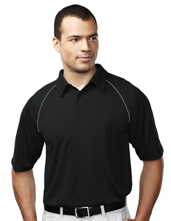 Dauntless-Mens 100% Polyester Raglan Knit Polo Shirt-TM Performance