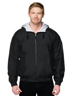 Bay Watch-Nylon Hooded Jacket With Jersey Lining-Tri-Mountain