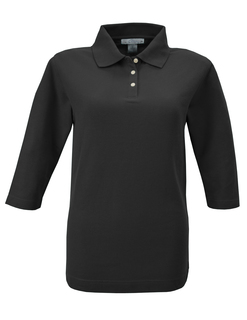 Aurora-Womens 60/40 Pique 3/4 Sleeve Golf Shirt-Tri-Mountain