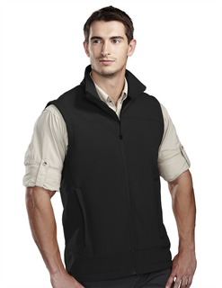 Zeneth-Mens Poly Stretch Bonded Soft Shell Vest-TM Performance