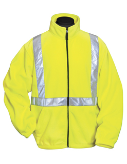 Precinct-100% Polyester Anti-Pilling Safety Fleece Jacket Ansi Class 2/Level 2-Tri-Mountain