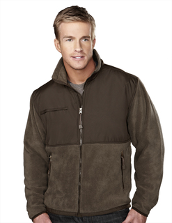 Frontiersman-Mens Panda Fleece Jacket With Nylon Paneling-Tri-Mountain