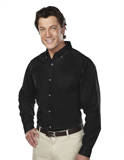 Professional-Mens 60/40 Stain Resistant Long Sleeve Twill Shirt-Tri-Mountain