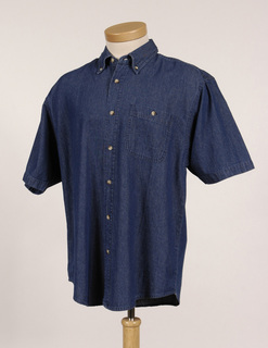 Scout-Mens Denim Short Sleeve Shirt-Tri-Mountain