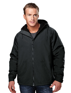 Conqueror-Mens Nylon Hooded Jacket With Fleece Lining-Tri-Mountain