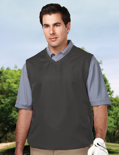 Legend-Mens 100% Polyester Micro w/R V-Neck Vest With 2 Zip Slash Pockets Elastic Bottom-Tri-Mountain