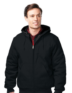 Foreman-Mens Cotton Canvas Hooded Jacket-Tri-Mountain