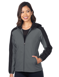 Odessa-Womens Bonded Soft Shell Hooded Jacket-TM Performance