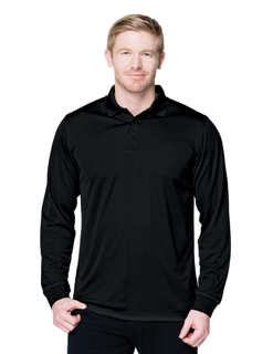 Vital Long Sleeve-5 Oz 100% Polyester Mini-Pique Long Sleeve Polo Featuring Moisture-Wicking-TM Performance