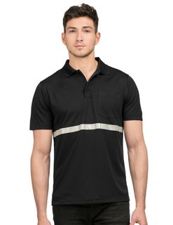 Civic-Pocketed Polo With Reflective Tape-Tri-Mountain