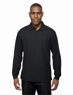 Endurance Pocket Long Sleeve-Mens 100% Polyester Knit L/S Golf Shirt-TM Performance