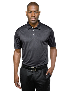 Gallant-Mens 5 Oz 100% Polyester Heather Jersey Polo-Tri-Mountain Gold