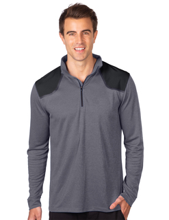 Approach-Mens Heather Colorblock 14zip Performance Pullover-TM Performance