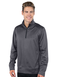 Harris-Mens Herringbone Quarterzip Pullover-Tri-Mountain Gold