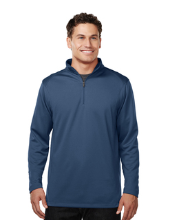 Clementon-Mens 100% Polyester 1/4 Zip Pullover w/Tmp Puller-TM Performance