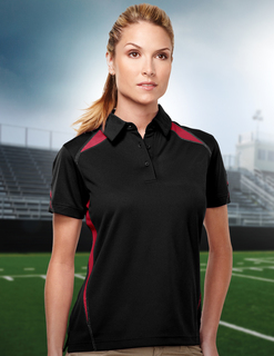 Lady Lightning-Womens 100% Polyester Birdeye w/Uc 3 Buttom Polo-TM Performance