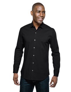 Greyson-Mens 68% Cotton/27% Polyester/5% Spandex Long Sleeve Woven Shirt-Tri-Mountain