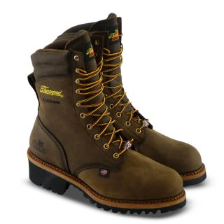USA LOGGER SERIES  9  BROWN CRAZYHORSE WATERPROOF-Thorogood Shoes