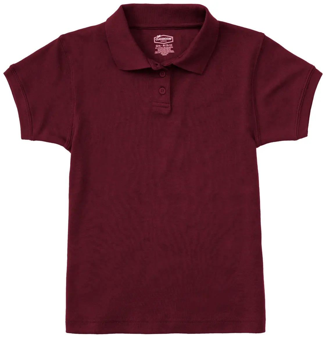 Girls Short Sleeve Fitted Interlock Polo-Classroom Uniforms