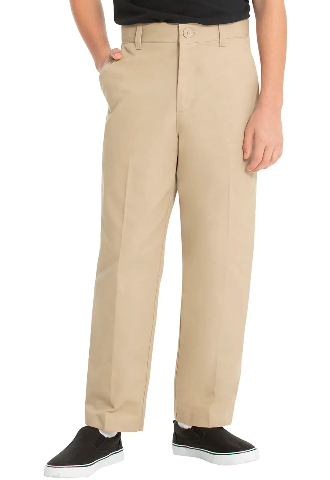 Real School Boys Husky Flat Front Pant-Real School Uniforms