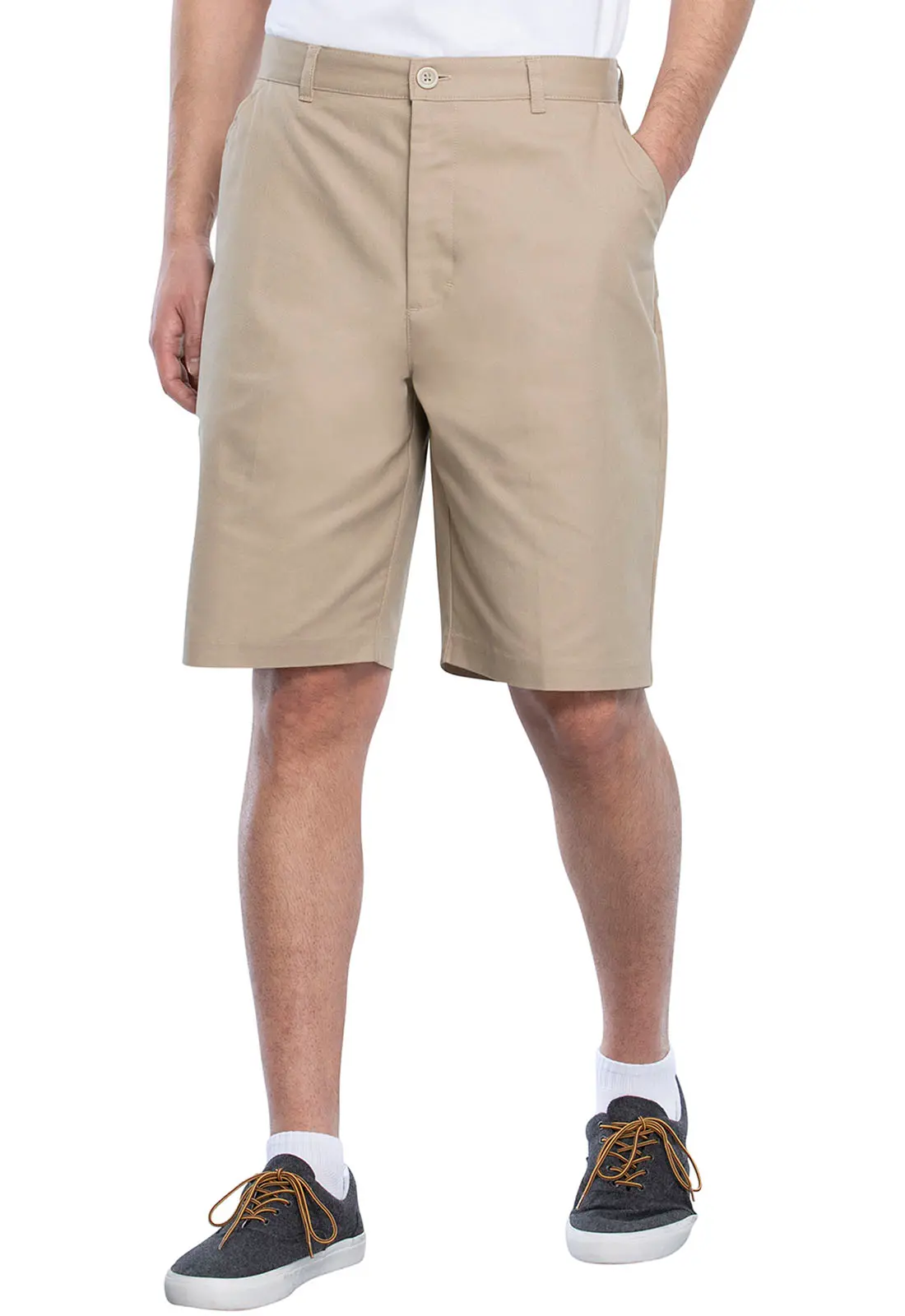 Real School Boys Husky Flat Front  Short-Real School Uniforms