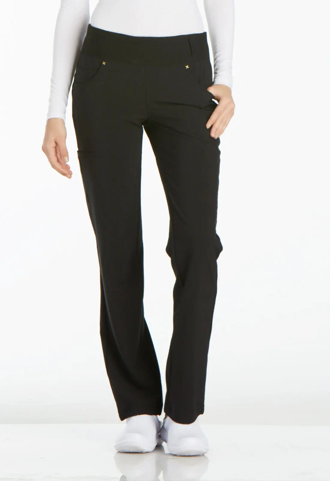 Mid Rise Straight Leg Pull-on Pant-Cherokee Uniforms