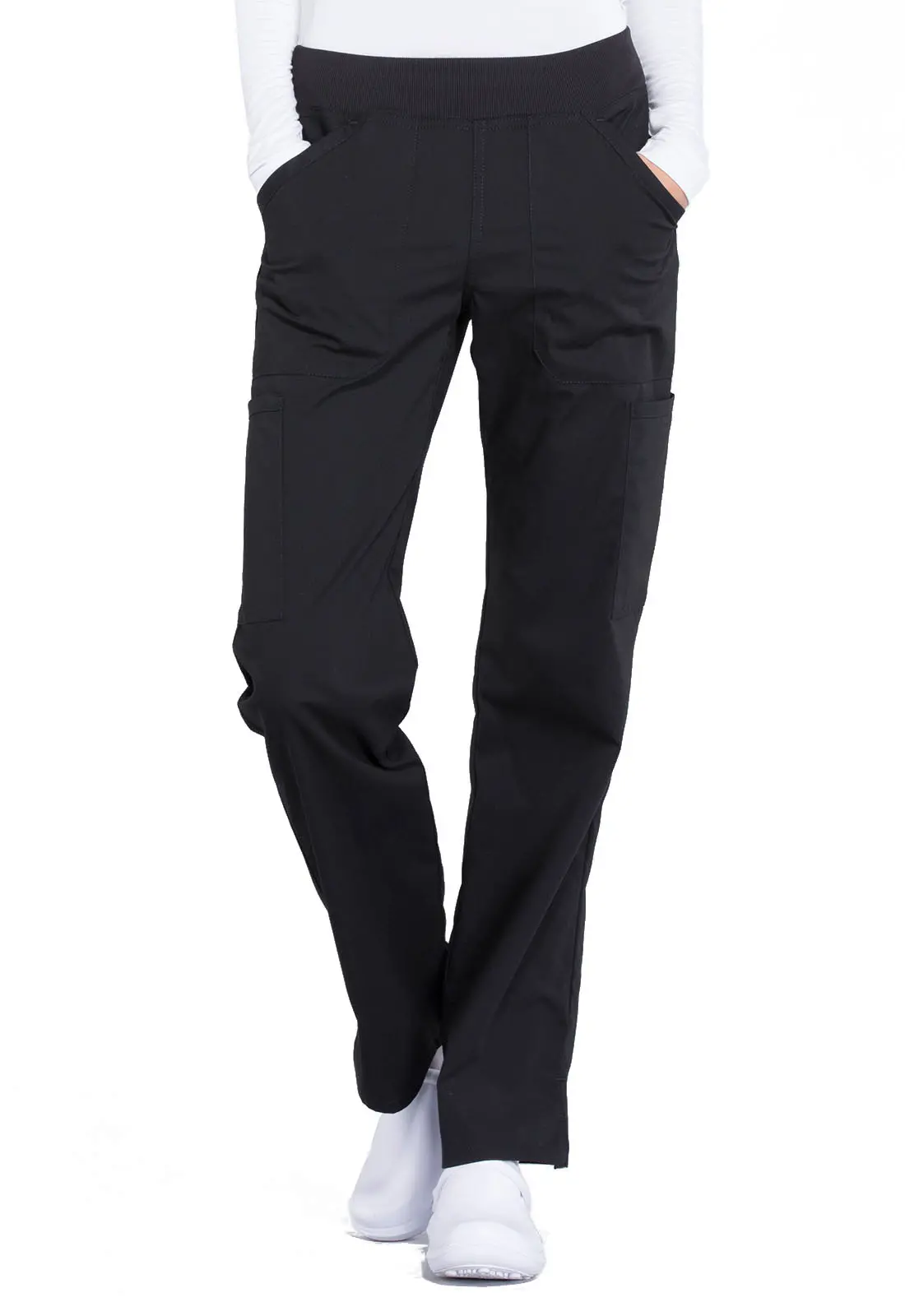 Mid Rise Straight Leg Pull-on Cargo Pant-Cherokee Workwear