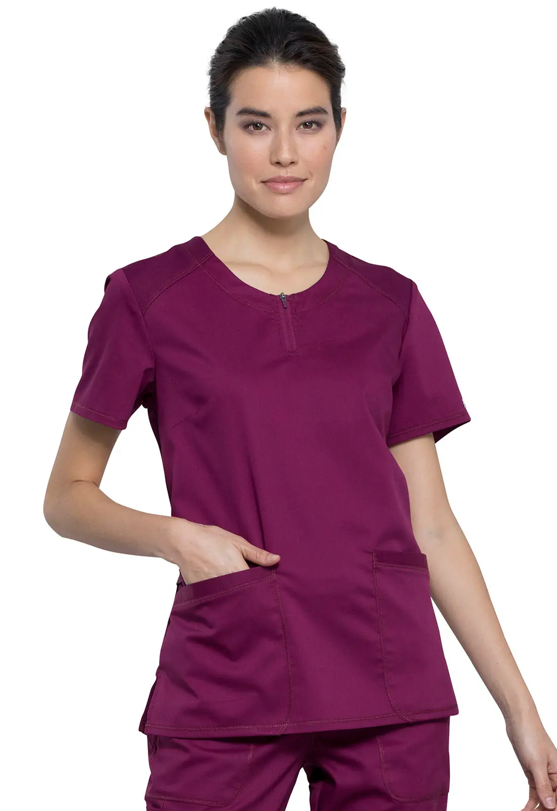 Round Neck Top-Cherokee Workwear