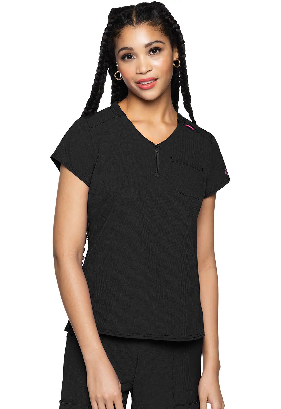 MC AMP Quarter Zip V-Neck Tuckable Top-Med Couture