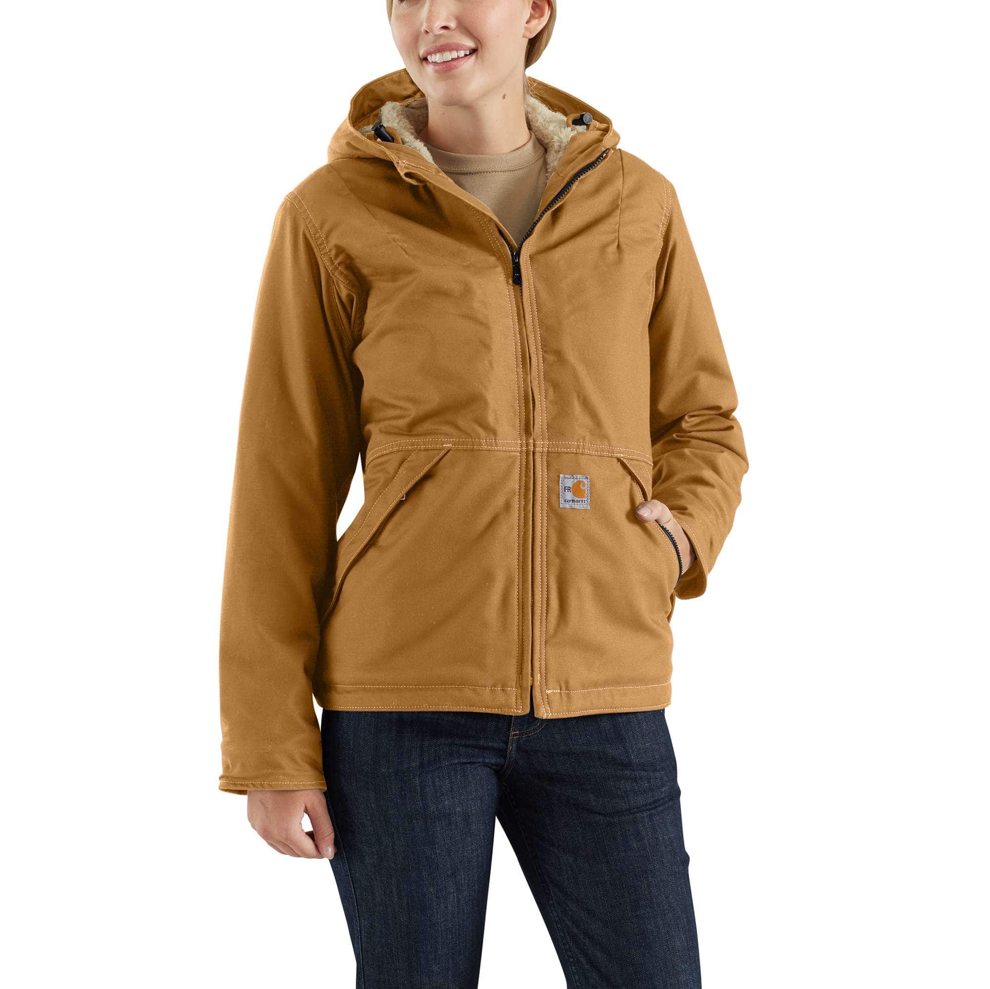 Women&#8216;s Flame-Resistant Full Swing® Quick Duck® Jacket/Sherpa-Lined - 3 Warmest Rating-Carhartt