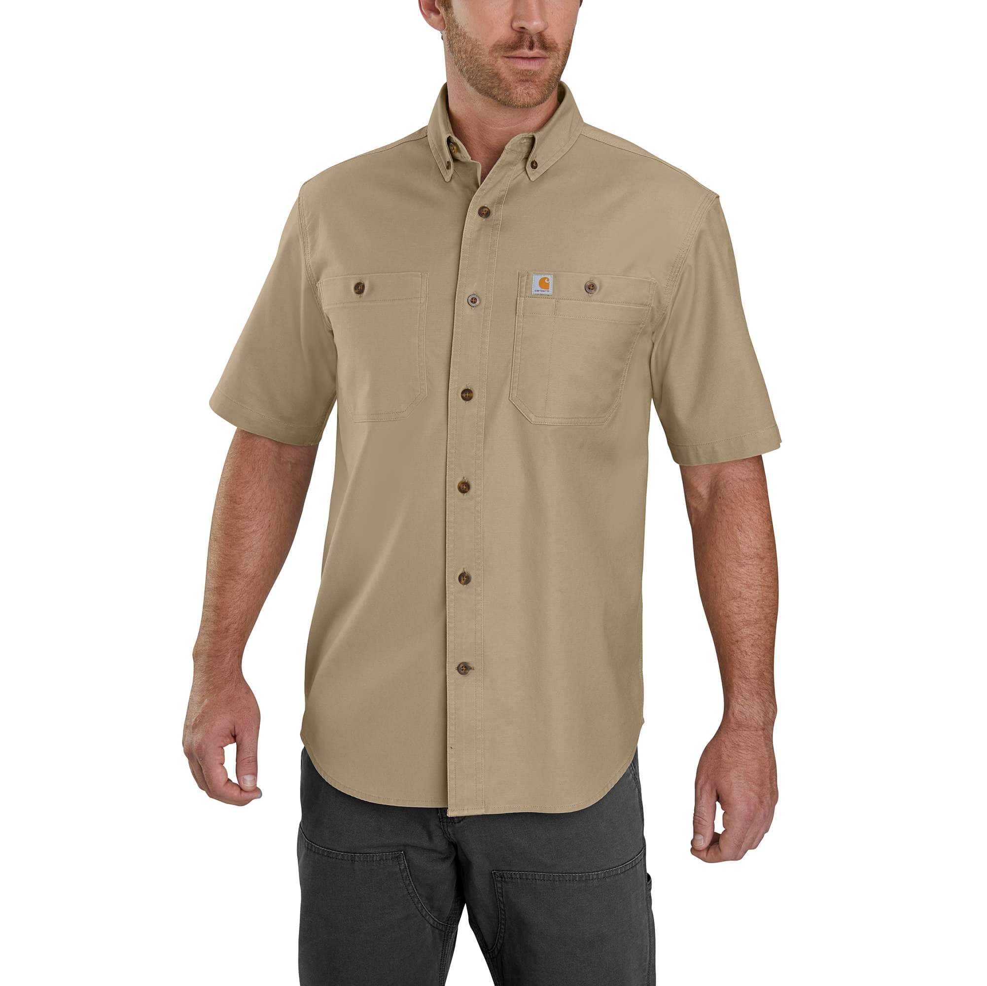 Rugged Flex® Relaxed Fit Midweight Canvas Short-Sleeve Shirt-Carhartt