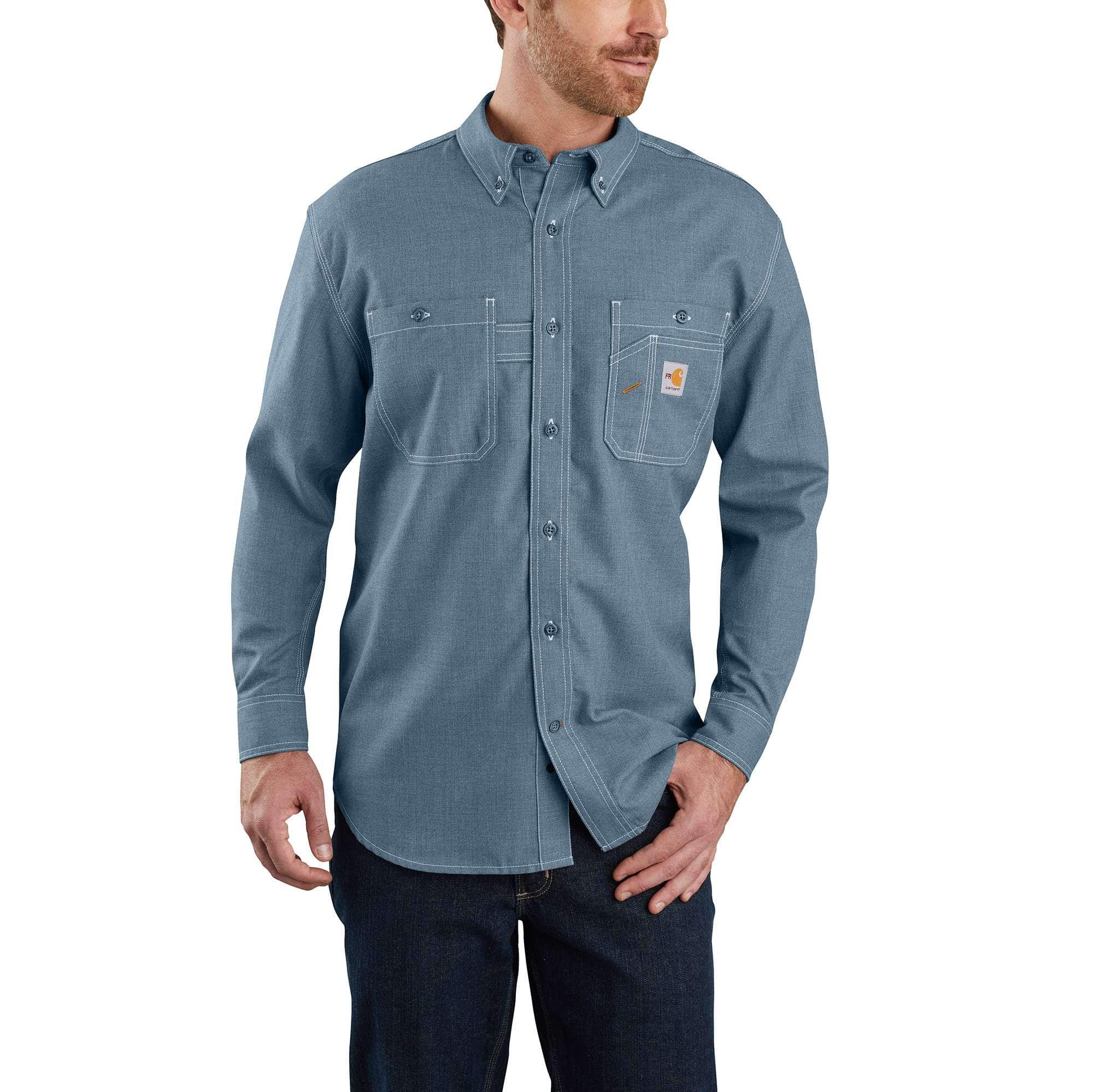 Flame-Resistant Carhartt Force® Loose Fit Lightweight Long-Sleeve Button-Front Shirt-Carhartt