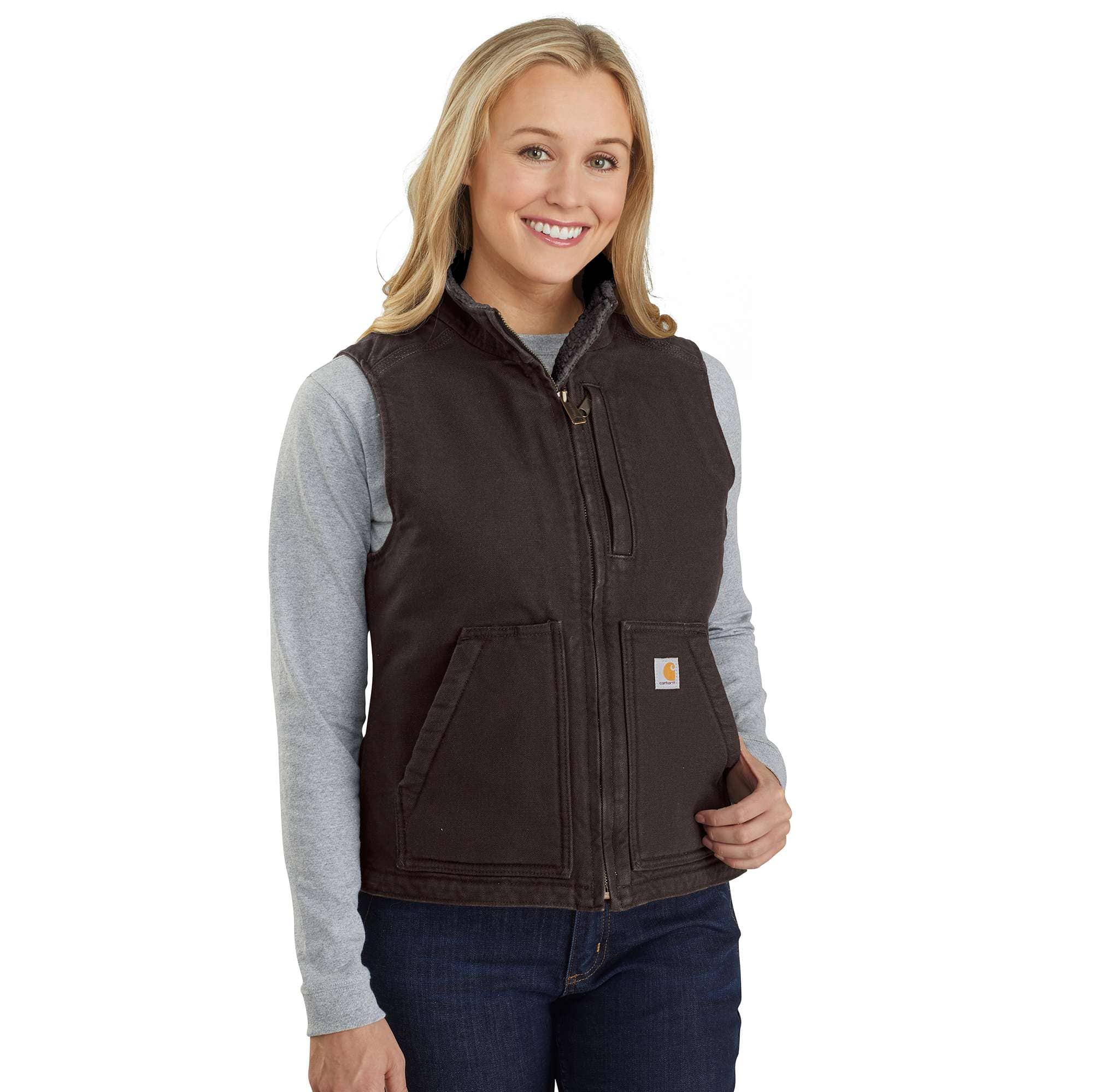 Women&#8216;s Sherpa Lined Vest - Relaxed Fit - Washed Duck-Carhartt