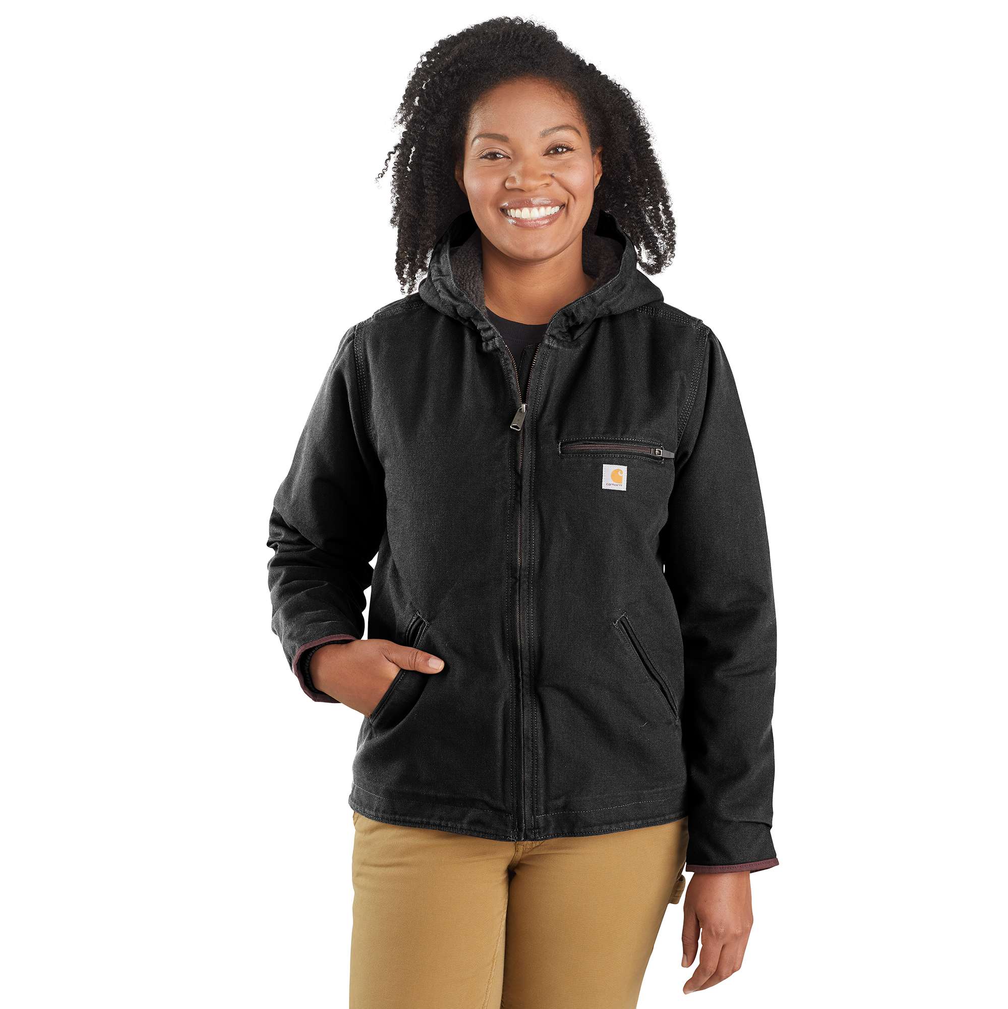 Women&#8216;s Sherpa Lined Jacket - Loose Fit - Washed Duck - 3 Warmest Rating-Carhartt