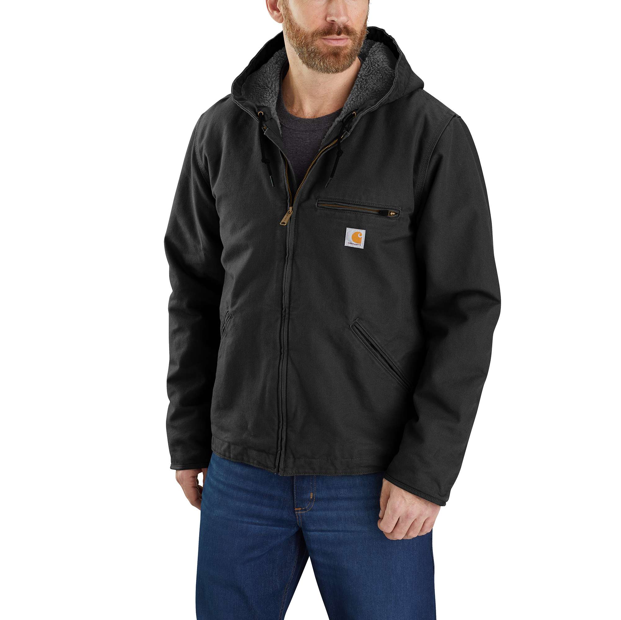 Men&#8216;s Sherpa-Lined Jacket - Relaxed Fit - Washed Duck - 3 Warmest Rating-Carhartt