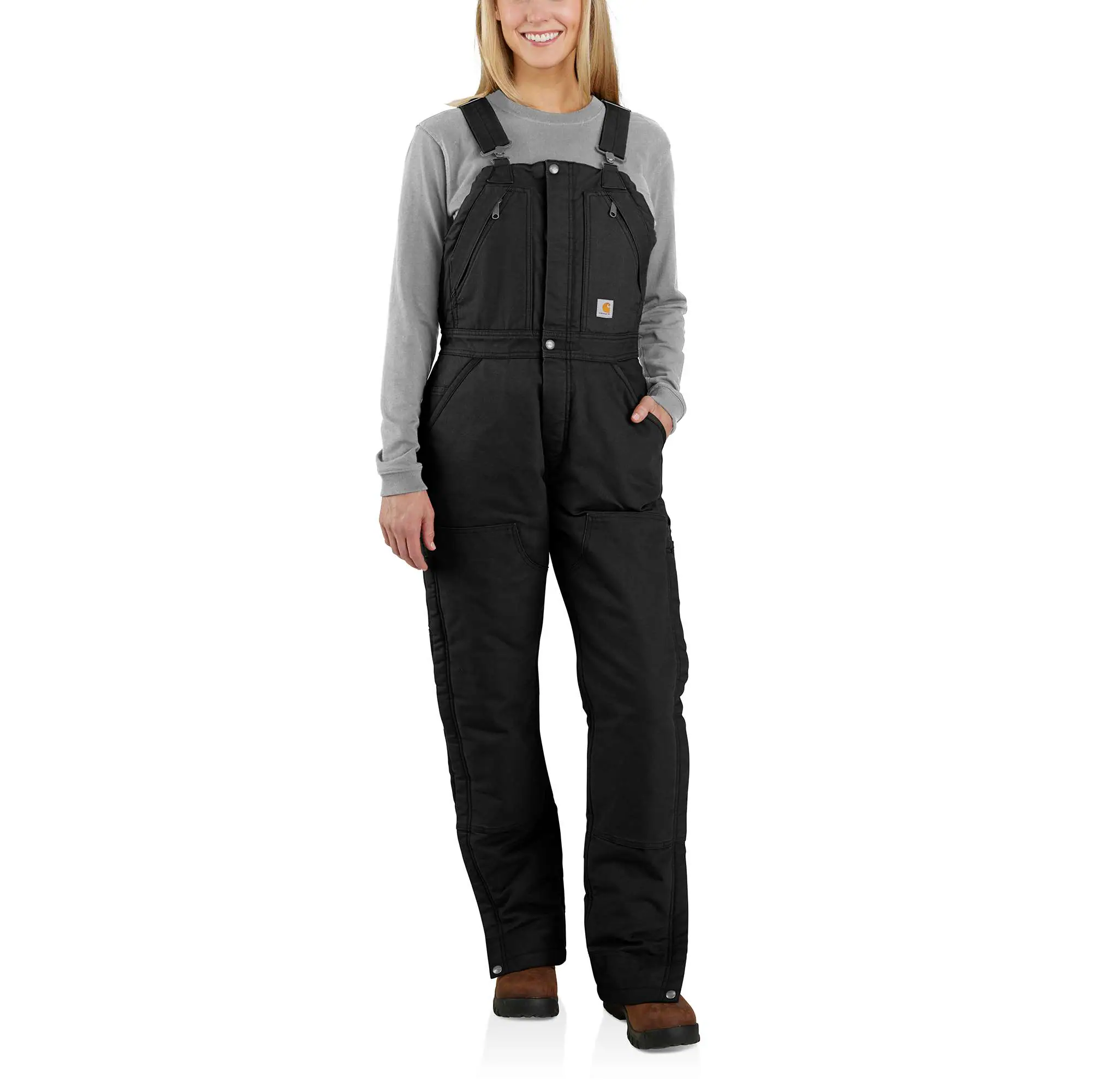 Women&#8216;s Insulated Bib Overalls - Loose Fit - Washed Duck - 4 Extreme Warmth-Carhartt