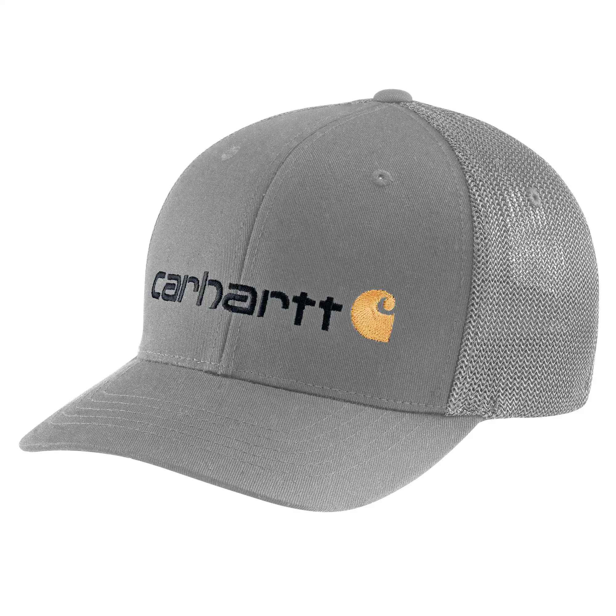 Rugged Flex® Fitted Canvas Mesh-Back Logo Graphic Cap-Carhartt