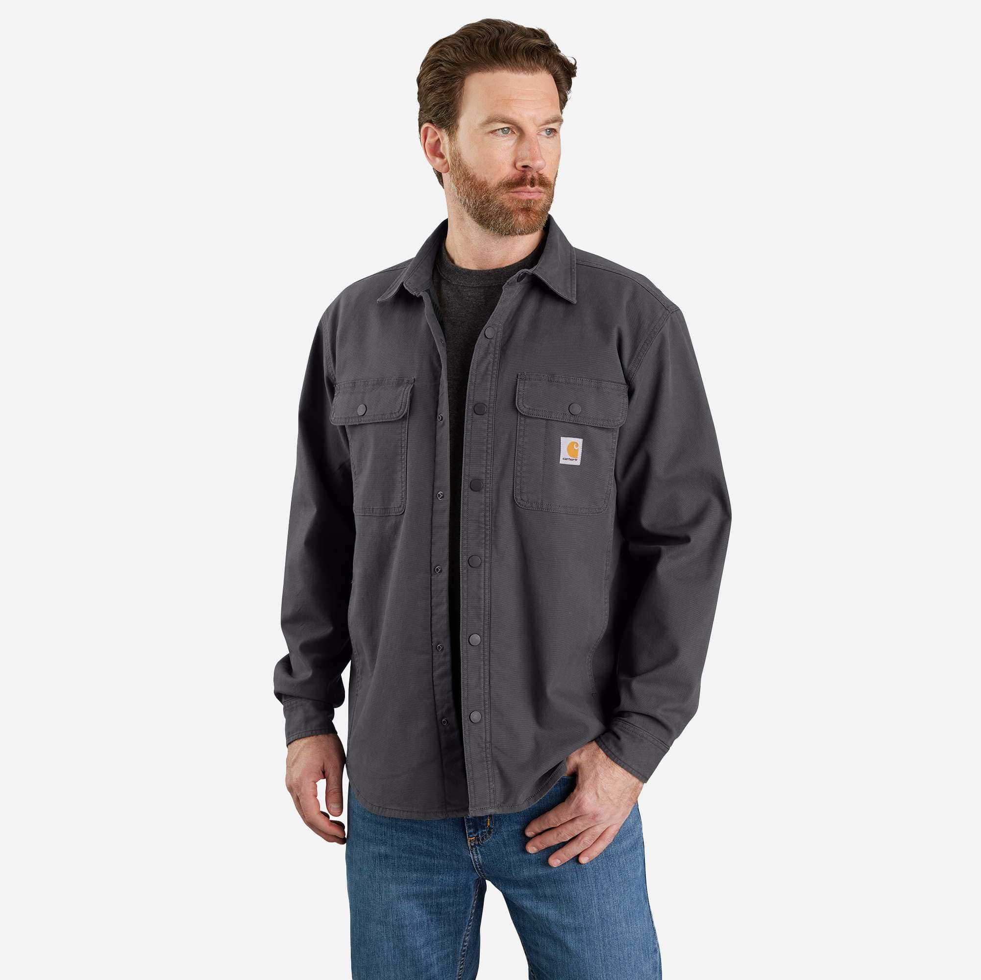 Rugged Flex® Relaxed Fit Canvas Fleece-Lined Shirt Jac-Carhartt