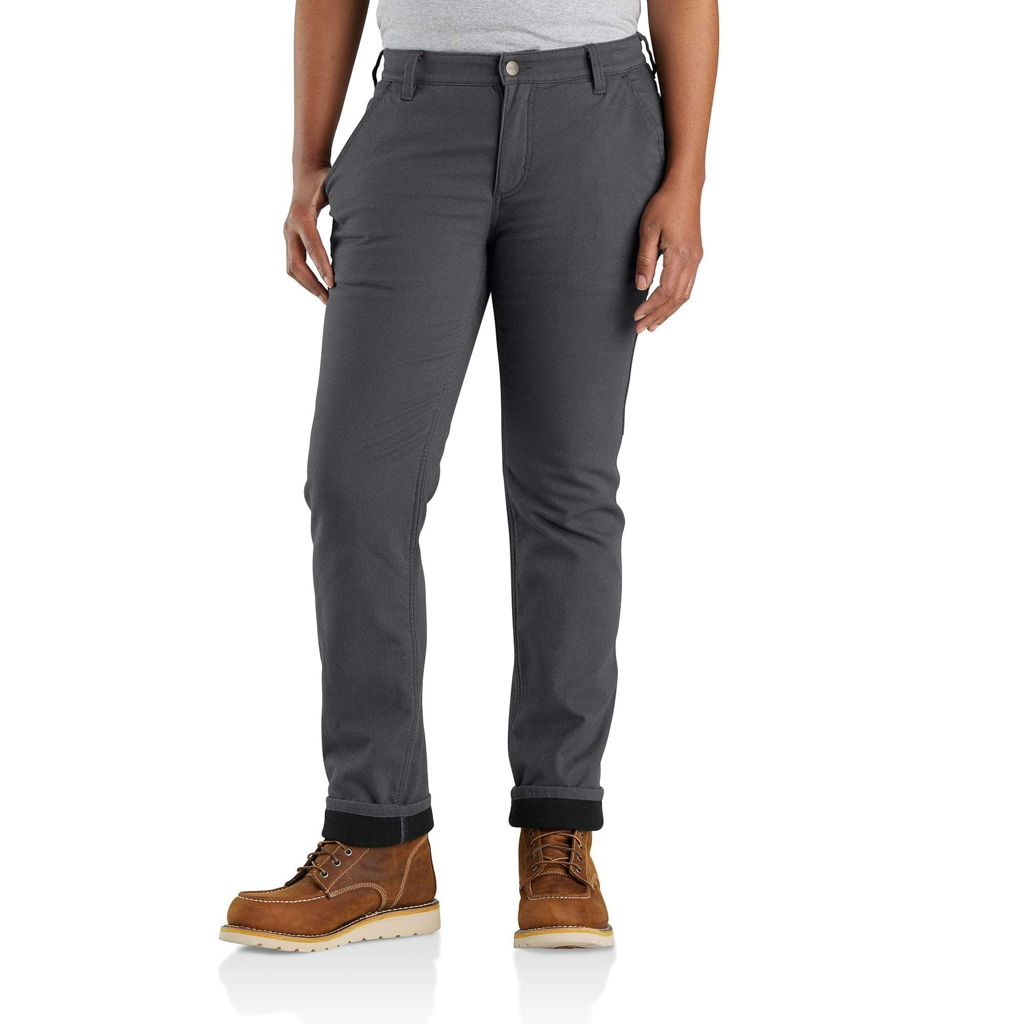 Women&#39;s Fleece Lined Work Pant &#45; Relaxed Fit &#45; Rugged Flex&#174; &#45; Canvas-Carhartt