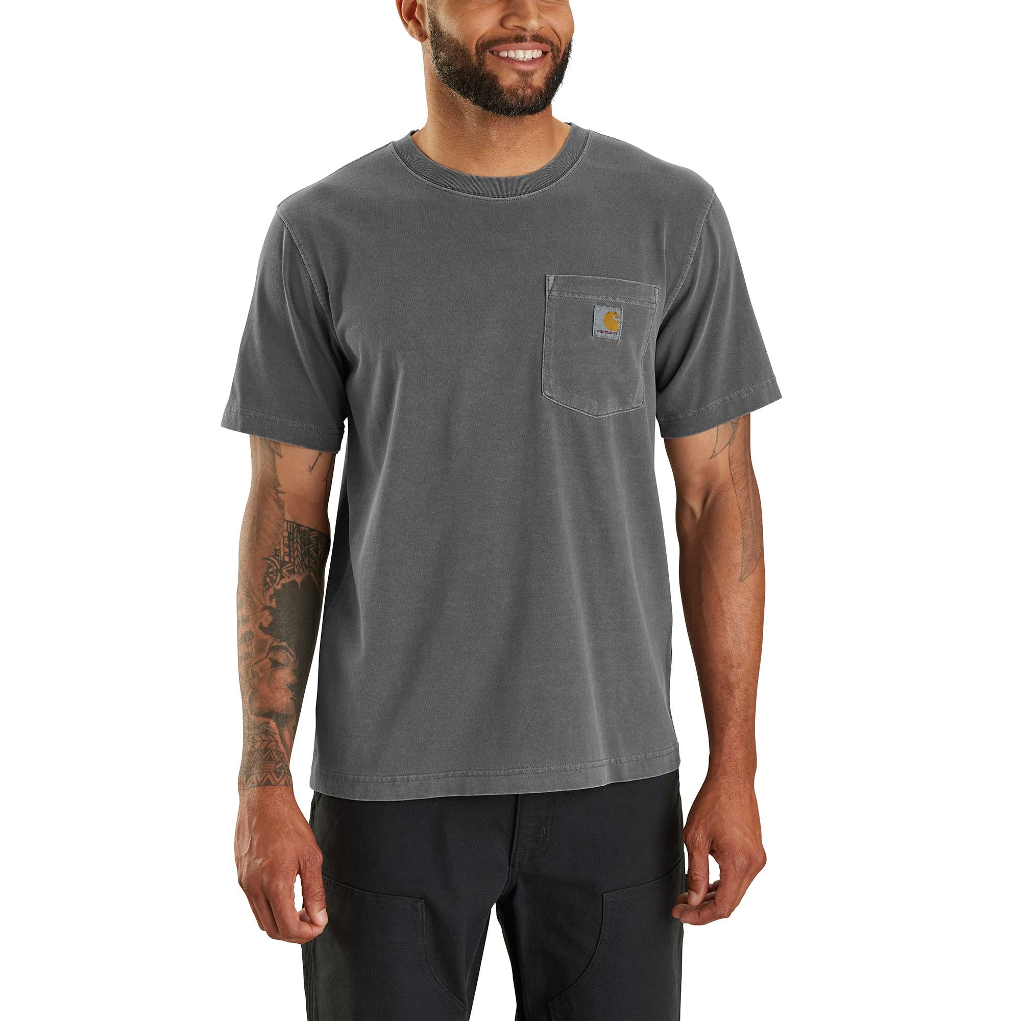 Re-Engineered Relaxed Fit Lightweight Short-Sleeve Garment Dyed Pocket T-Shirt-Carhartt