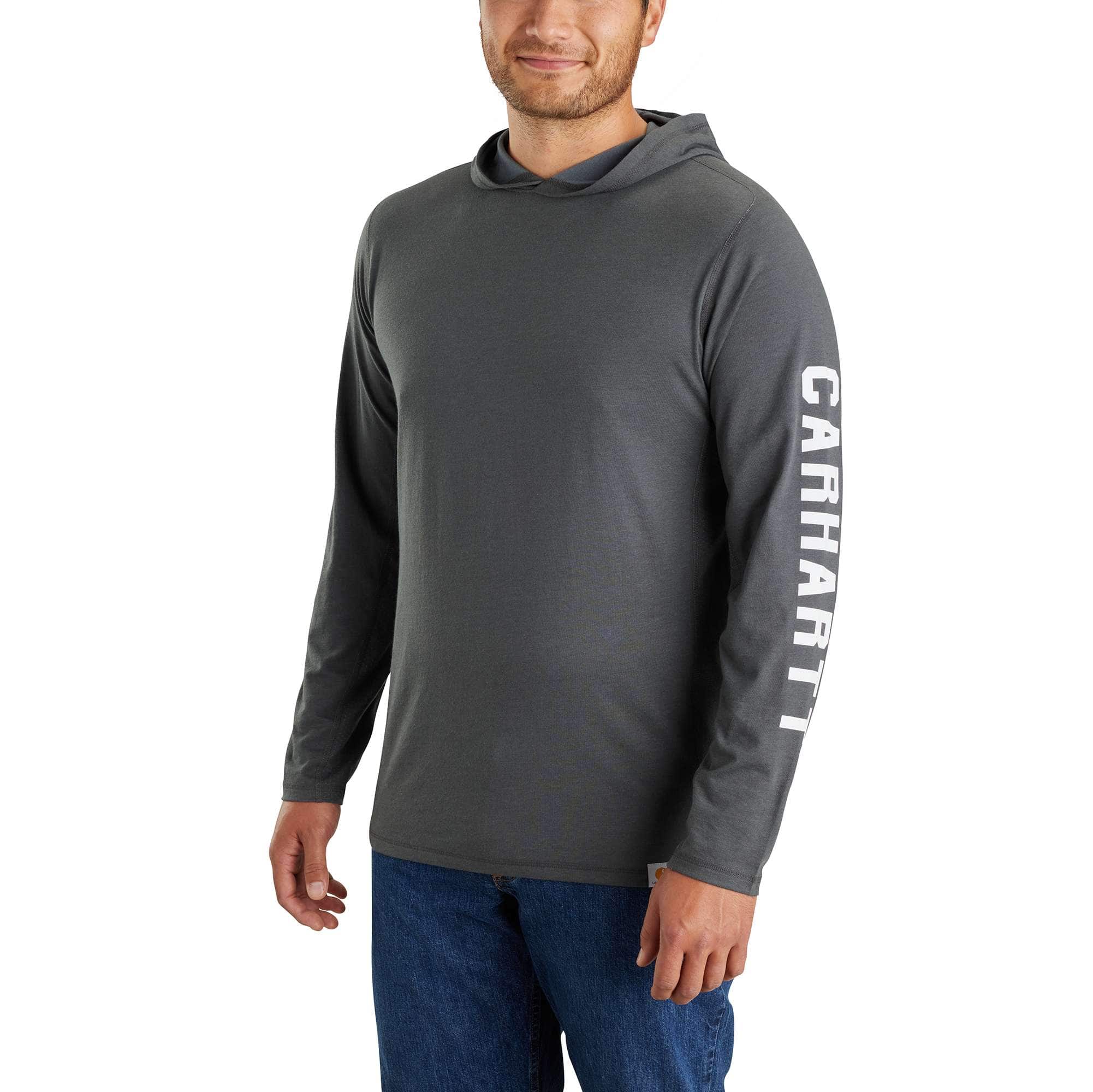 Carhartt Force® Relaxed Fit Long-Sleeve Logo Graphic Hooded T-Shirt-Carhartt
