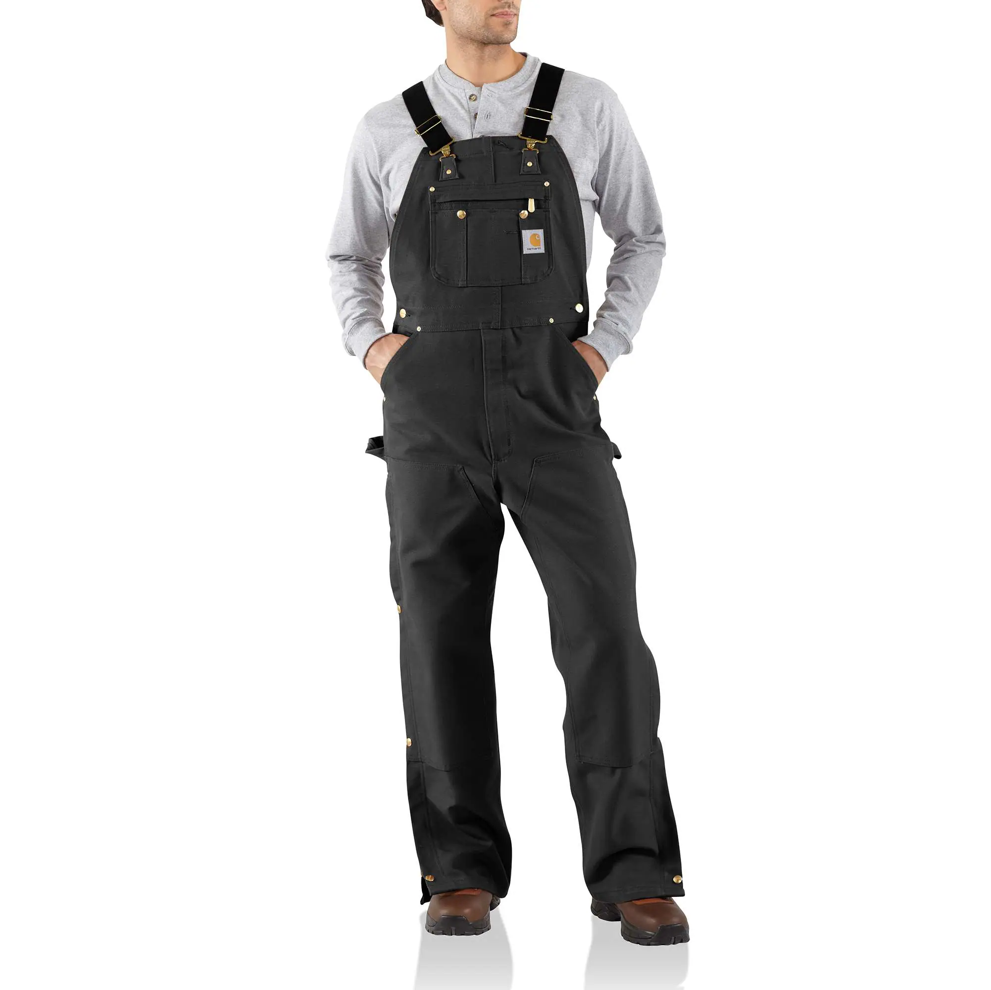 Loose Fit Firm Duck Insulated Bib Overall - 2 Warmer Rating-Carhartt