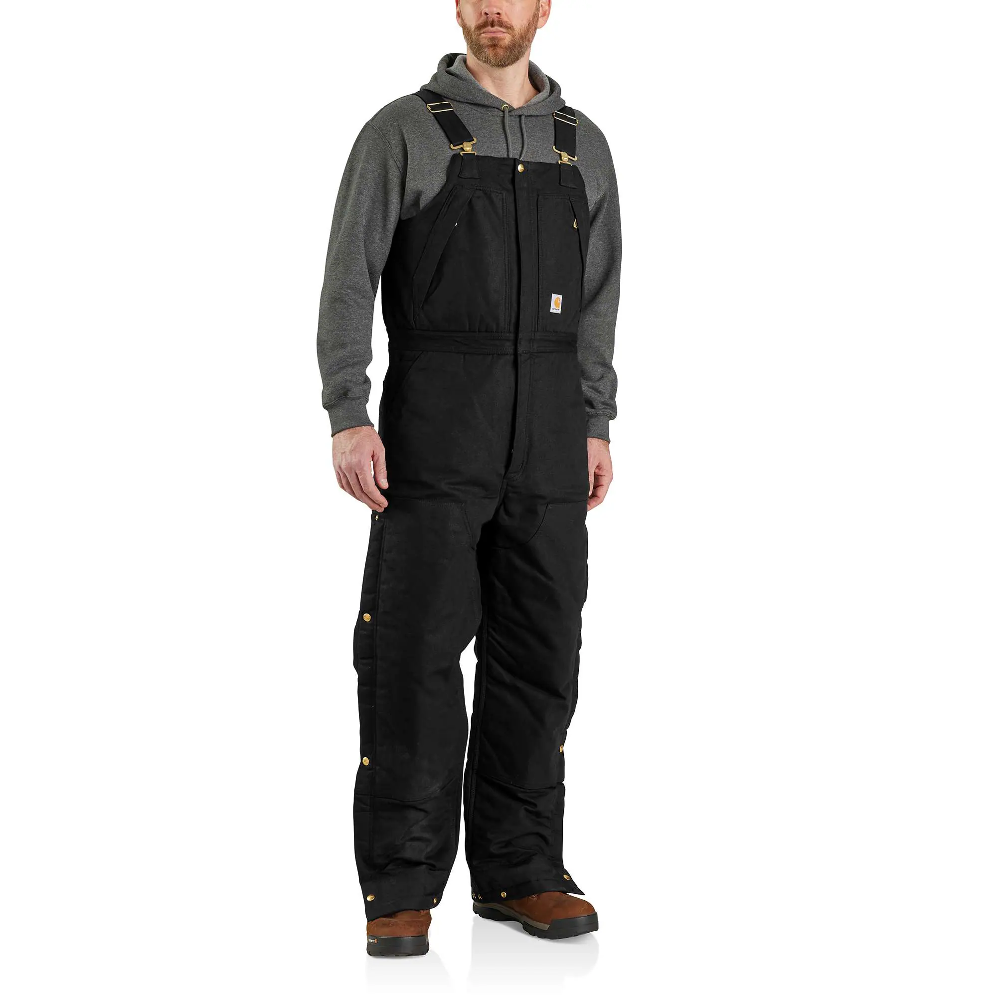 Loose Fit Firm Duck Insulated Biberall - 4 Extreme Warmth Rating-Carhartt