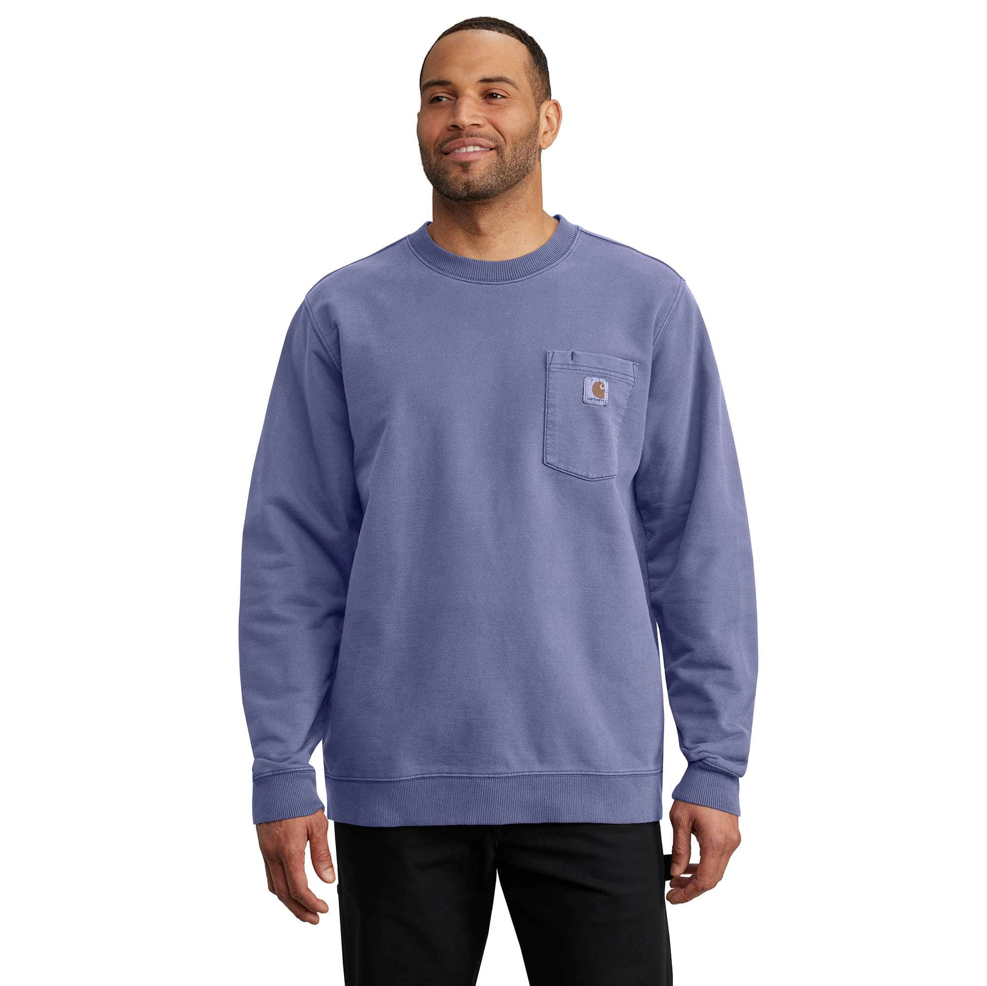 Relaxed Fit Midweight Garment Dye French Terry Crewneck Pocket Sweatshirt-Carhartt